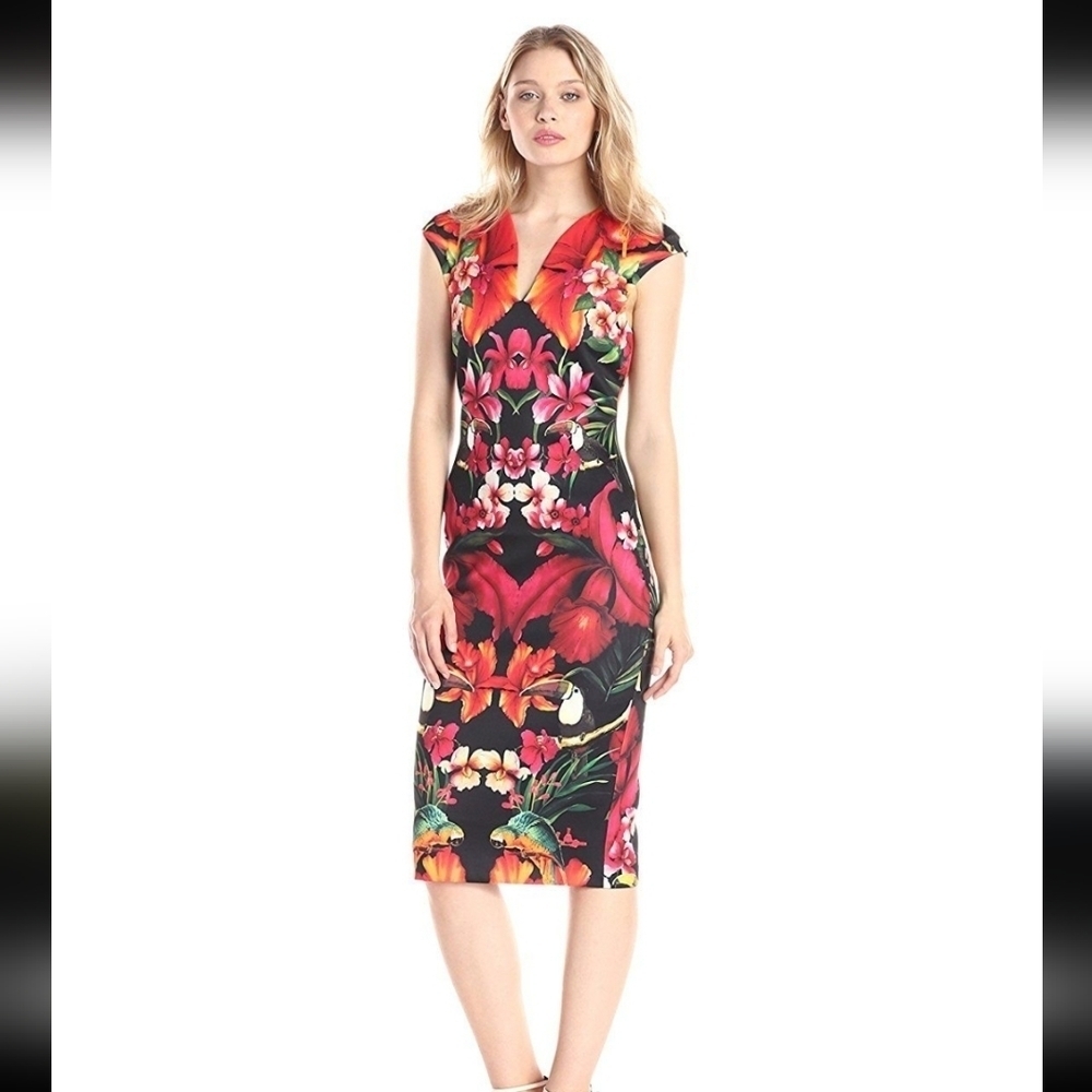 Ted Baker Bismii Mirrored Toucan Dress, BNWT, Size 0